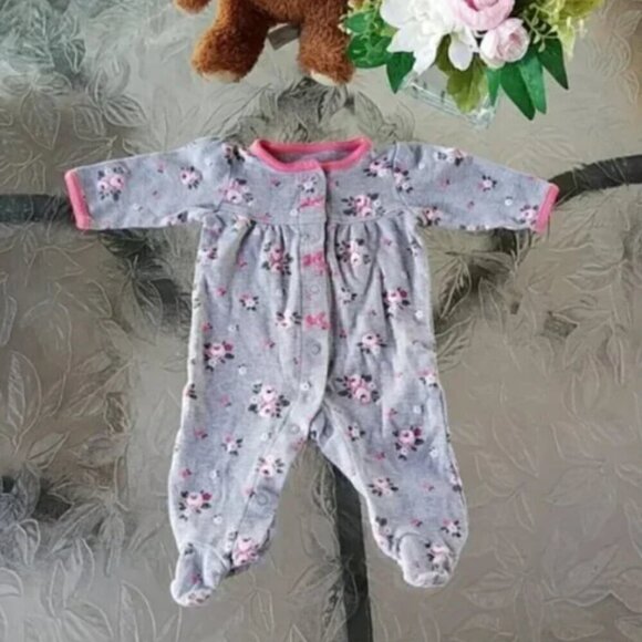 Adorable pink/gray Carter's baby suit. Size 3M Gift babyshower Christmas Newborn - Picture 1 of 4
